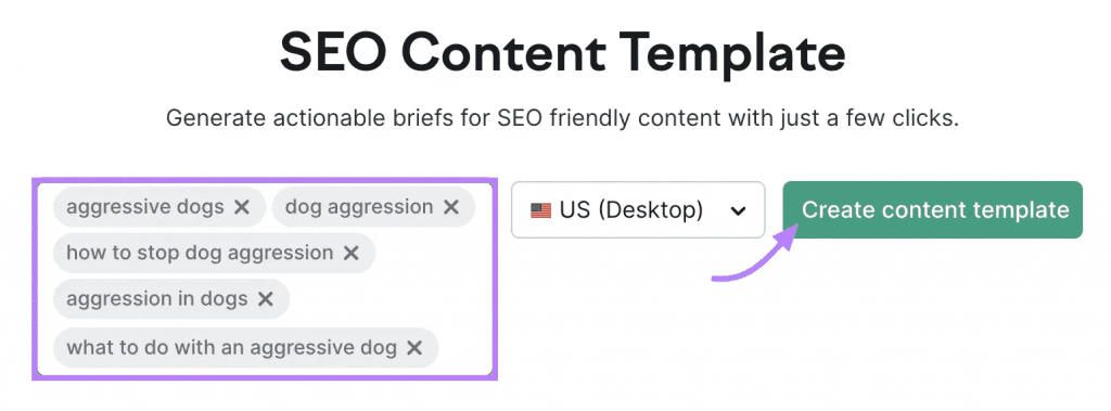 SEMrush SEO Content Template