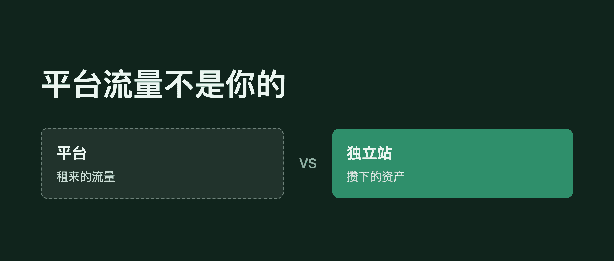 平台流量不是你的：外贸做到一定阶段，为什么都要回来做独立站